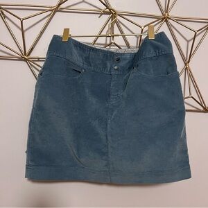 Athleta Teal Corduroy Mini Skirt